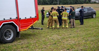 Dron, który spadł k. Terespola - prawdopodobnie nieuzbrojony, ma napisy cyrylicą