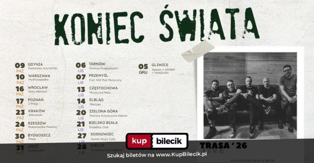 Zapraszamy 27 listopada 2026 roku do Komin Music Cafe, Sosnowiec, ul. Będzińska 65.