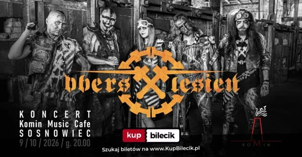 Zapraszamy 9 października 2026 roku do Komin Music Cafe, Sosnowiec, ul. Będzińska 65.